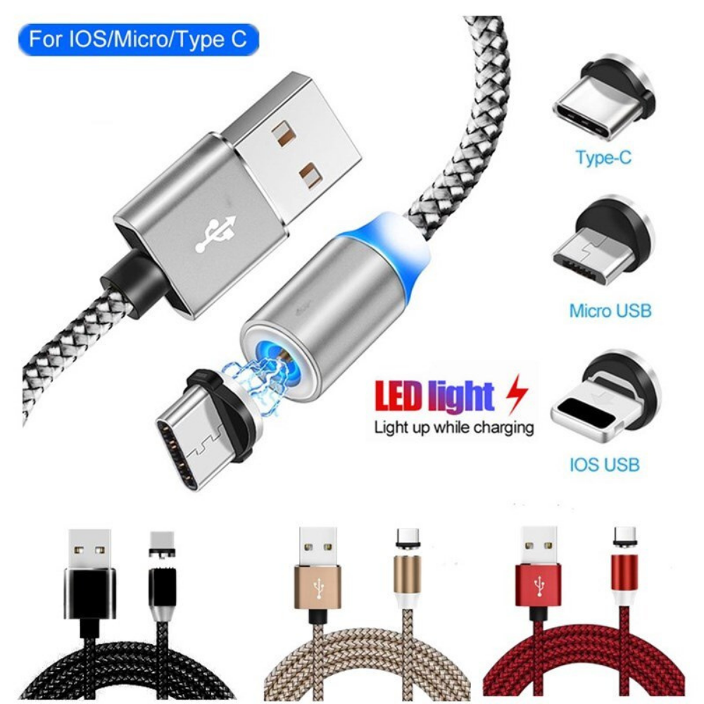 Smartphone Cable X-CABLE 3 in 1 Magnetic Metal Lightning/Type-C/V8