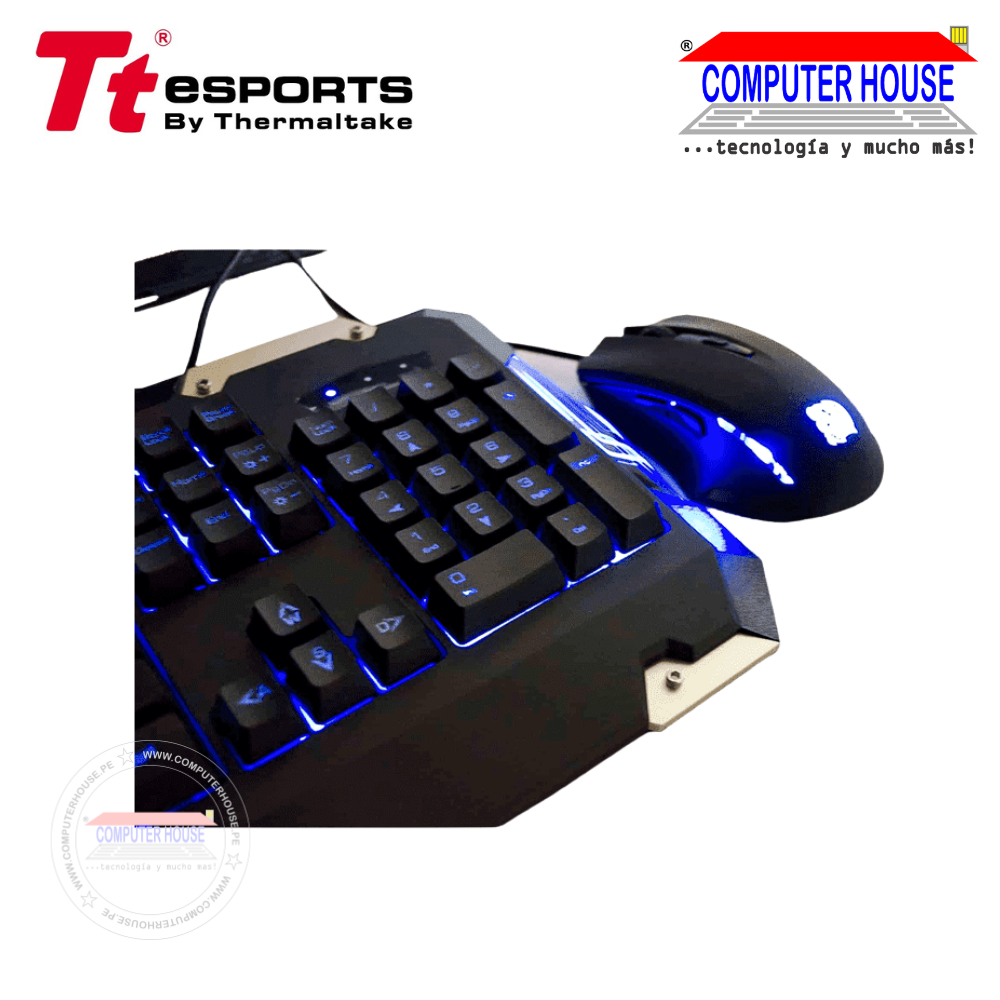 THERMALTAKE Kit gamer Teclado Mouse TteSPORT Commander (CM-CMC-WLXXMB-SP) conexión USB.