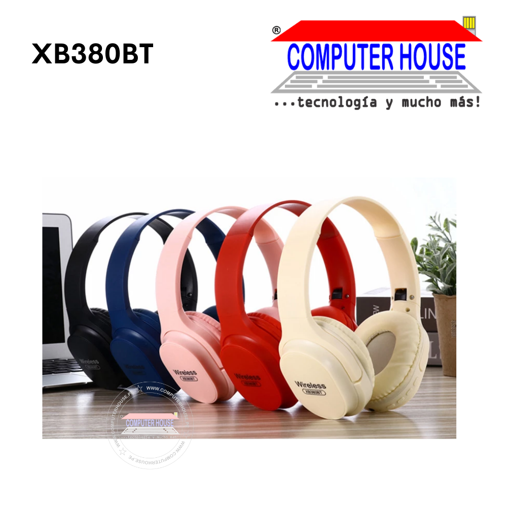 Audífono Inalámbrico Bluetooth XB380BT Sports, Colores.