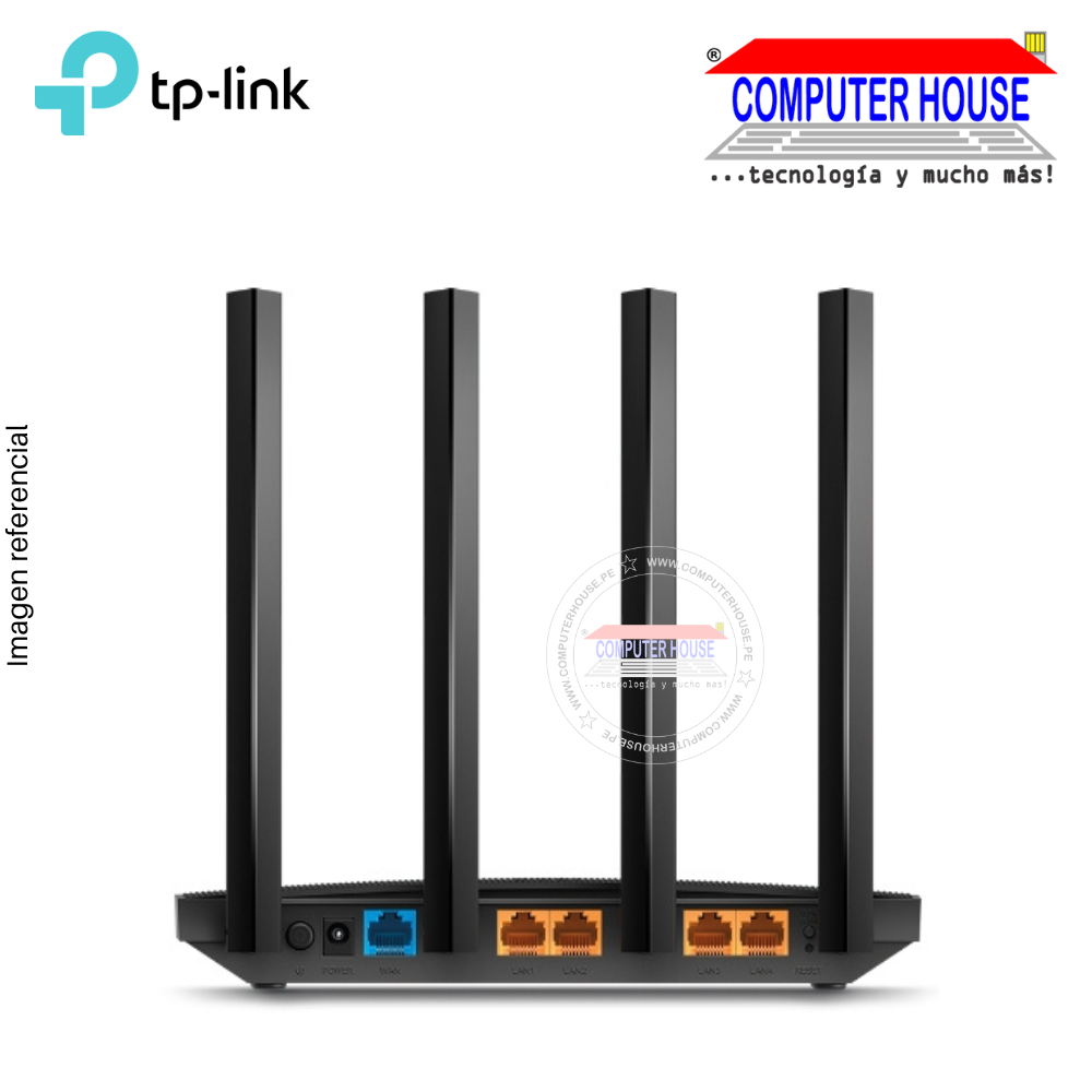 Router TP-LINK Archer C6, AC1200 Mesh Wi-Fi, Full Gigabit MU-MIMO, Dual Band.