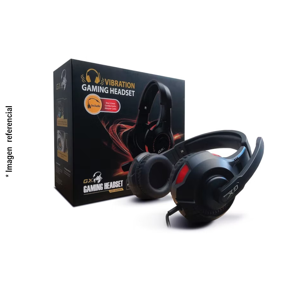 Audífono alámbrico GENIUS HS-G600V Gaming C/Micrófono Vibration Black (31710015400)