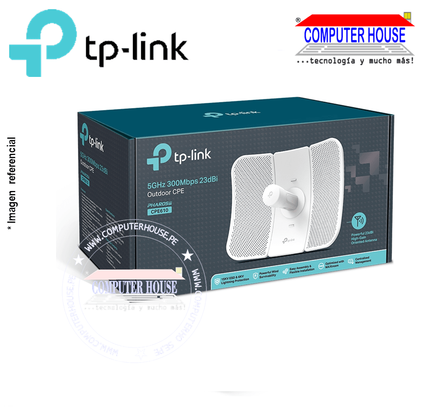 Access Point/Repetidores TP-LINK CPE610 Outdoor de Exterior 5GHz 300Mbps