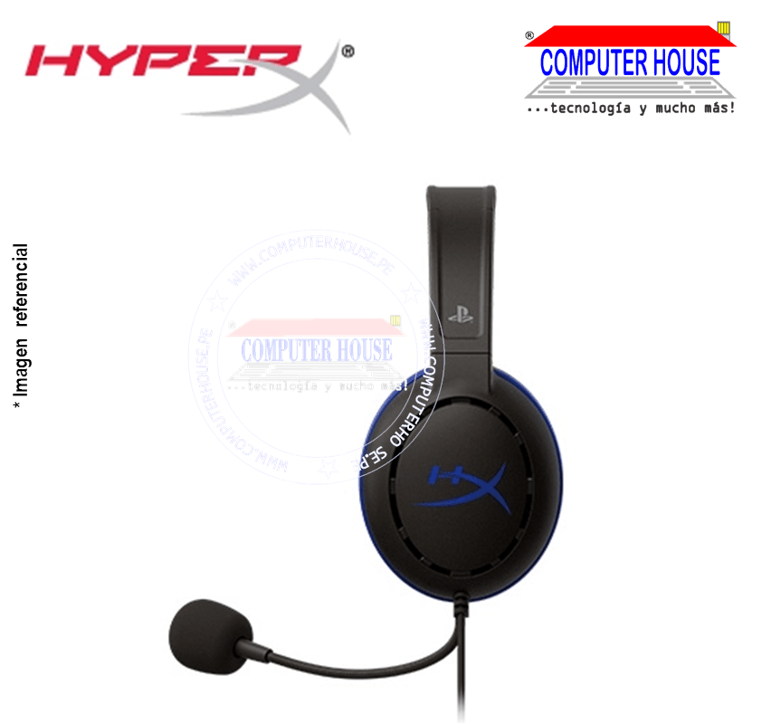 HYPERX Cloud Chat Headset Wired Gamer Headphones, for PS4.