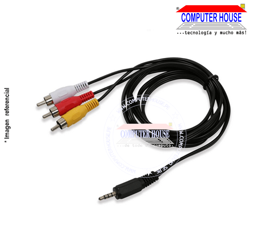 Audio and Video Cable 3RCA to 1 Jack 1.3 meters