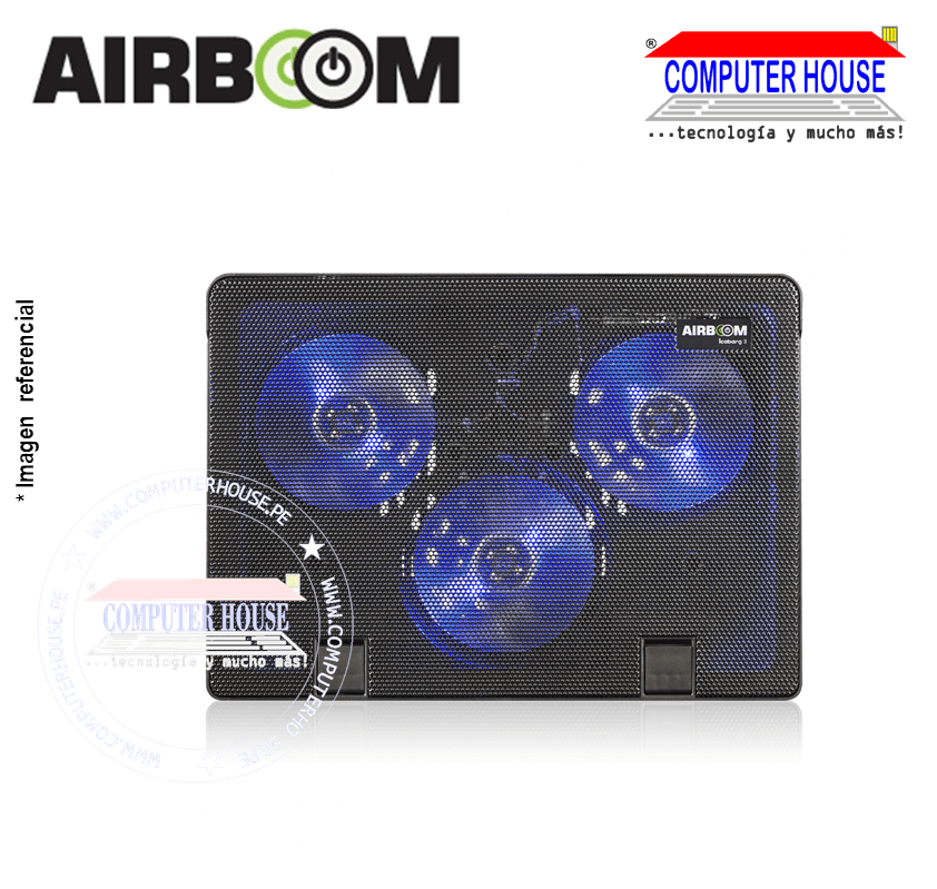 Cooler para Laptop AIRBOOM Iceberg 3 AB13 -  3 ventiladores hasta 15.6