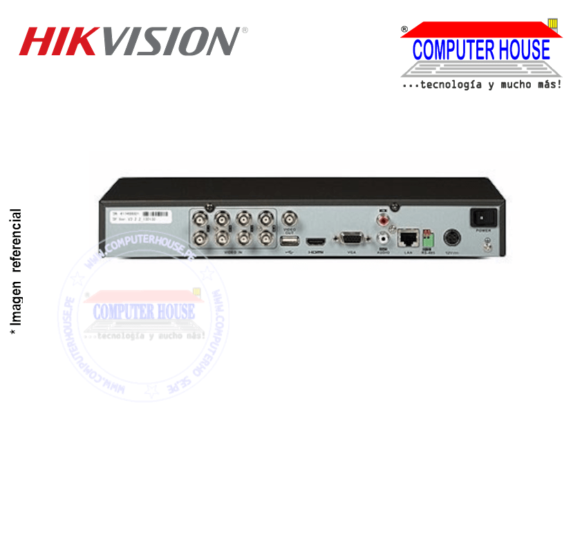 DVR HIKVISION de 8 canales 720p Lite 1U H.264 12fps