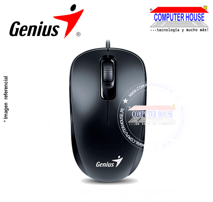 GENIUS Mouse alámbrico DX-110 USB Óptico 1000 DPI (31010116100) conexión USB.