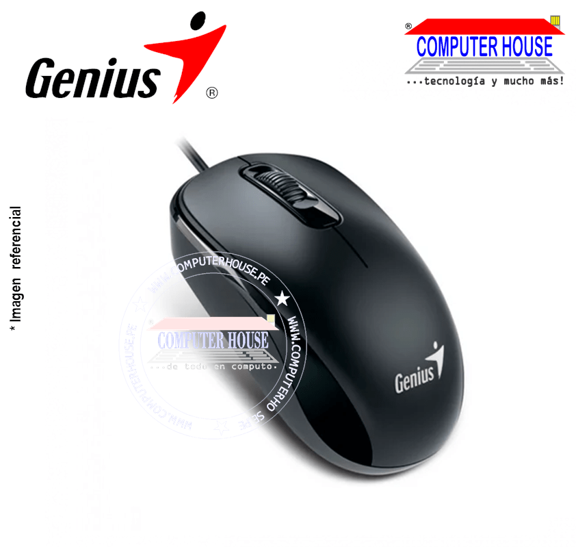 GENIUS Mouse alámbrico DX-110 USB Óptico 1000 DPI (31010116100) conexión USB.