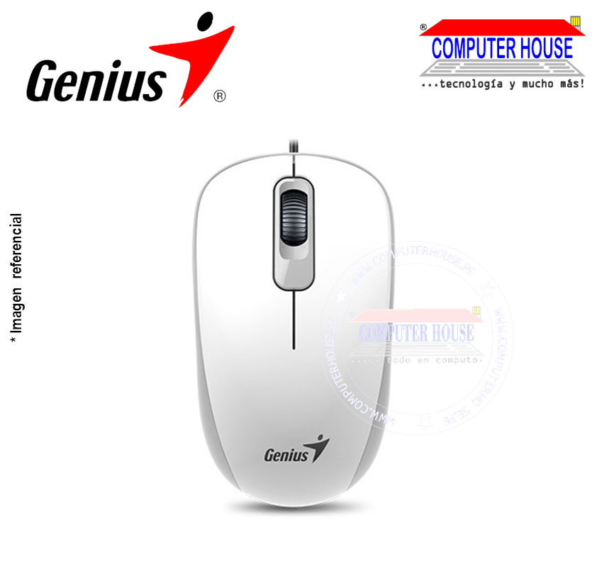 GENIUS Mouse alámbrico DX-110 USB Óptico 1000 DPI (31010116102) conexión USB.