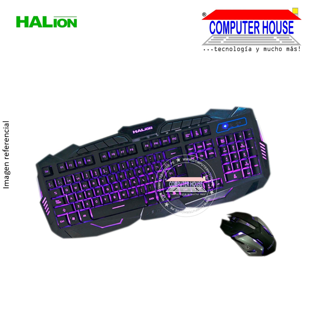 HALION Kit gamer HA-518C Draco teclado mouse conexión USB.