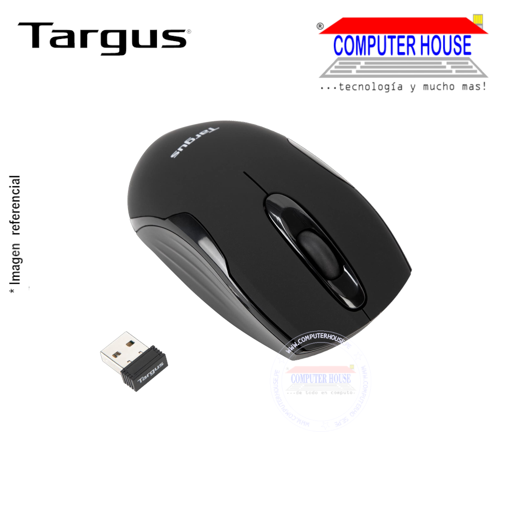 TARGUS Mouse inalámbrico Negro AMW575TT conexión USB.