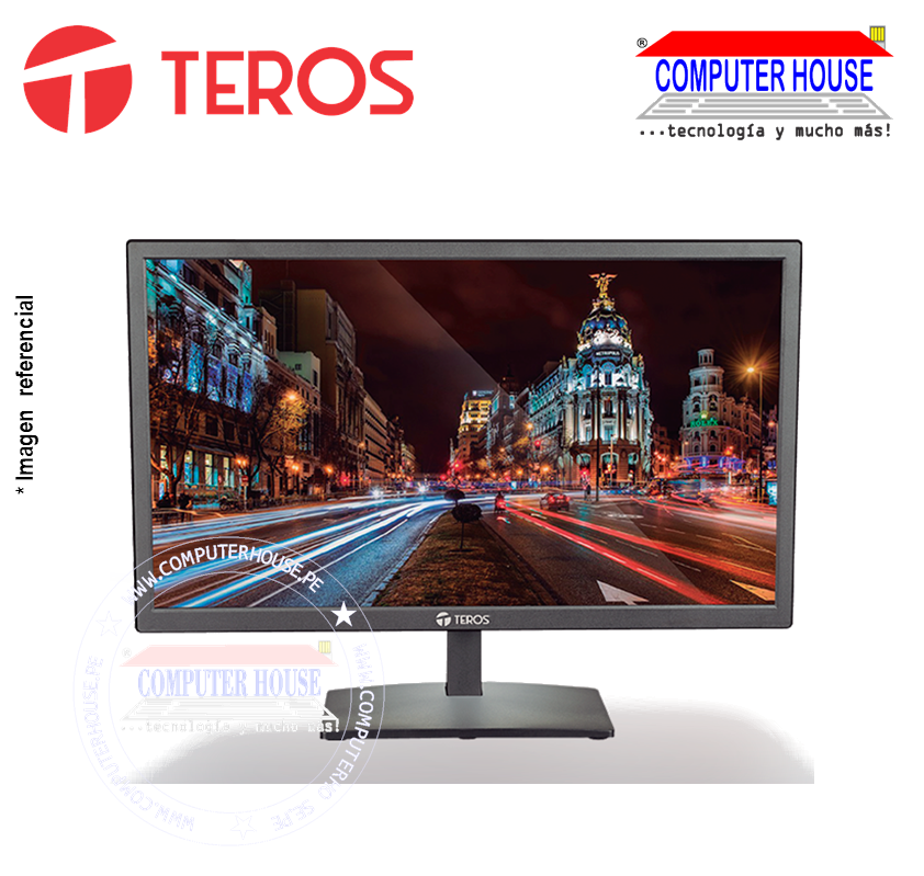 TEROS Monitor 19.5″ TE-3020N, Flat (plano), 1600x900 HD, 60Hz 5ms, HDMI/VGA/Audio.