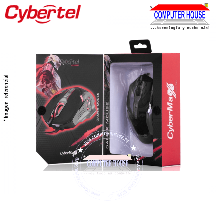 CYBERTEL Mouse alámbrico gamer M502 Exxpert conexión USB.