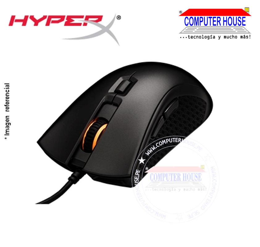 HYPERX Mouse alámbrico Gamer Pulsefire (HX-MC003B) conexión USB.