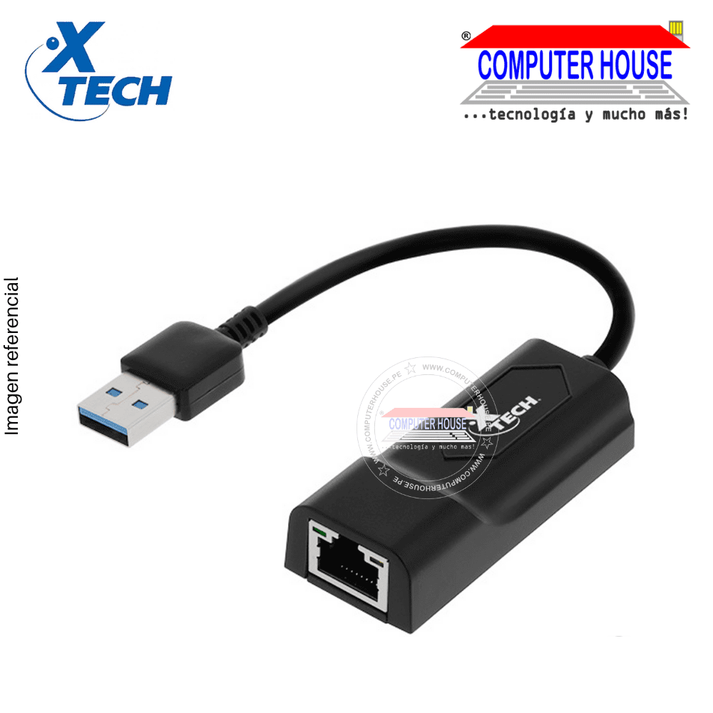 Adaptador de Red XTECH XTC-373 Red Ethernet Lan RJ45 a USB 3.0