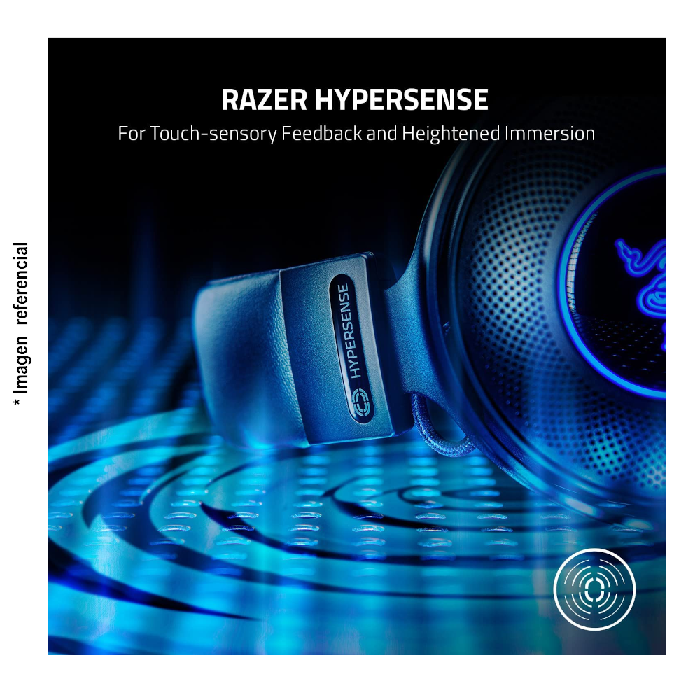 Audífono Gamer Alámbrico RAZER Kraken V3 X, USB, Hypersense black con micrófono.