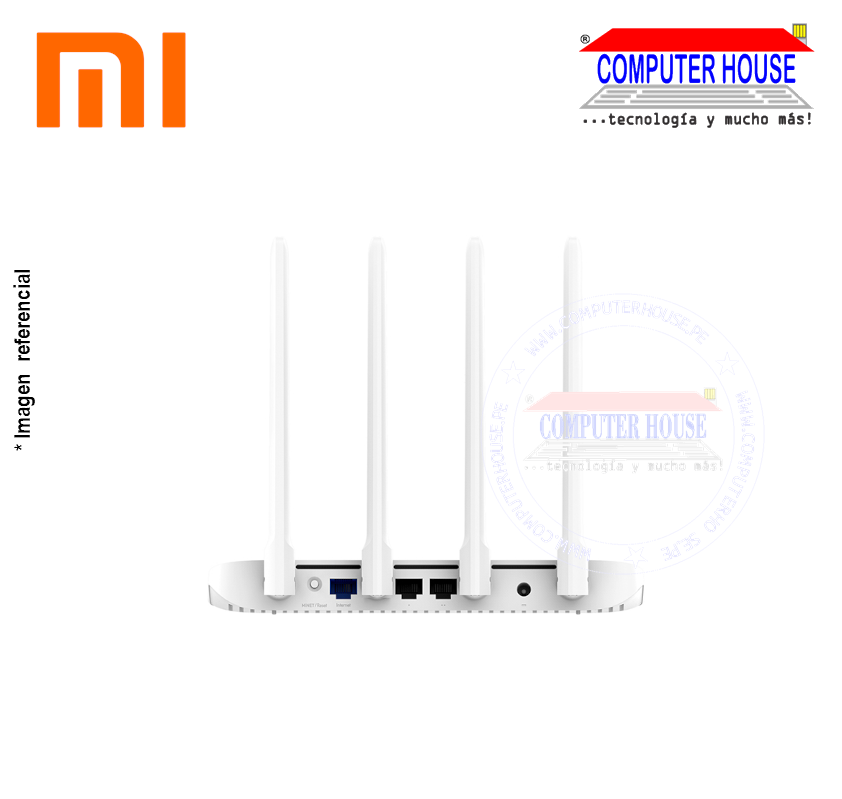 Router XIAOMI Mi Router 4A, doble banda 2.4Ghz 300Mbps y 5Ghz 867, WIFI 1200Mbps, 2Pto.Gigabit, 4 antenas 5dBi (23319).