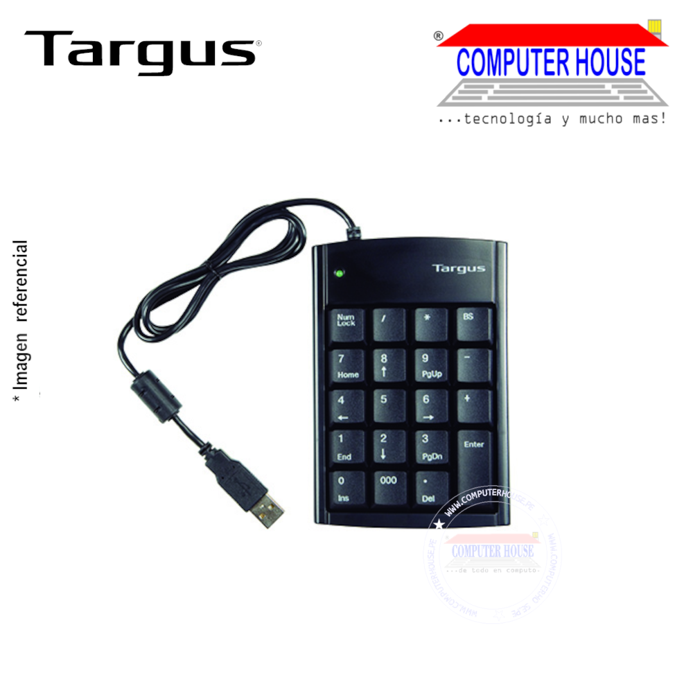 TARGUS Teclado alámbrico numérico (PAUK10U) conexión USB.