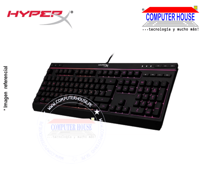 HYPERX Teclado alámbrico gamer Alloy Core RGB (HX-KB5ME2-LA) conexión USB.