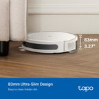 Aspiradora Robot TAPO RV20 Max, Limpieza personalizada, Potencia de Succión de 5300Pa, Sistema de navegación MagSlim™ LiDAR, Control por Voz y App.