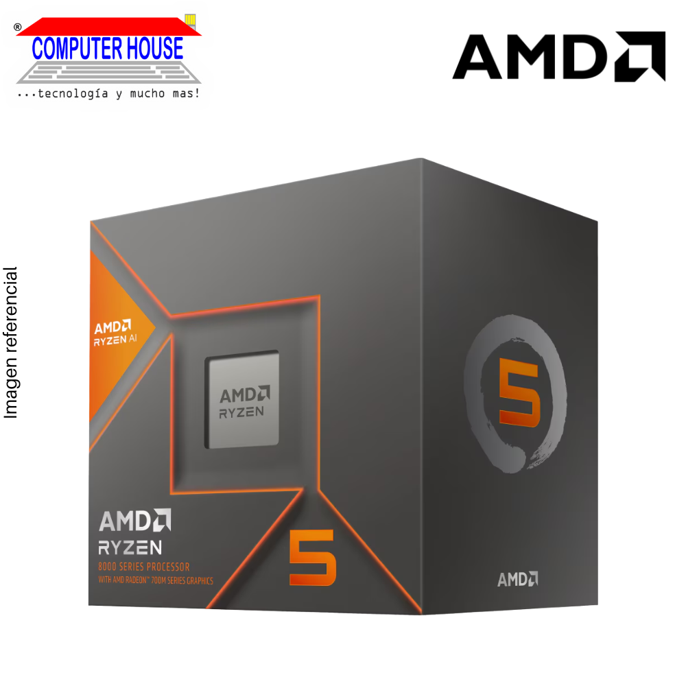 Procesador AMD Ryzen™ 5-8600G, 4.30/5.00GHz turbo, 16MB de caché, 6 núcleos.