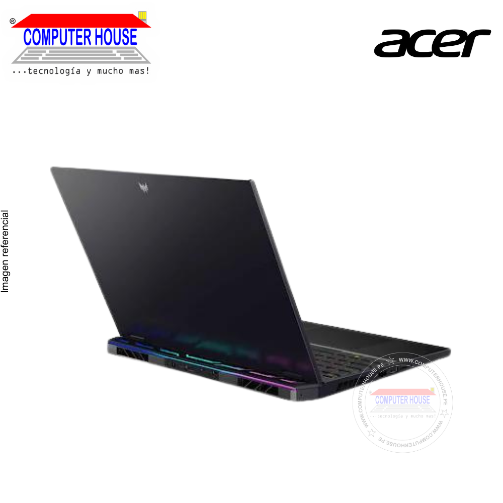 Laptop ACER Predator Helios 16, Core i9-13900HX, RAM 16GB DDR5, SSD 1TB, Video RTX4080 12GB, 16″ QHD 240Hz, Teclado en Inglés, Windows 11.