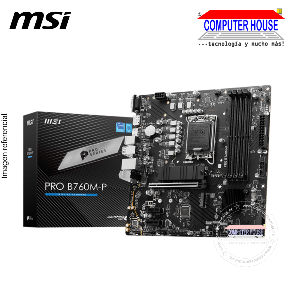 Motherboard MSI  PRO B760M-P DDR5, Chipset Intel B760, LGA1700, HDMI, DP, VGA, mATX.