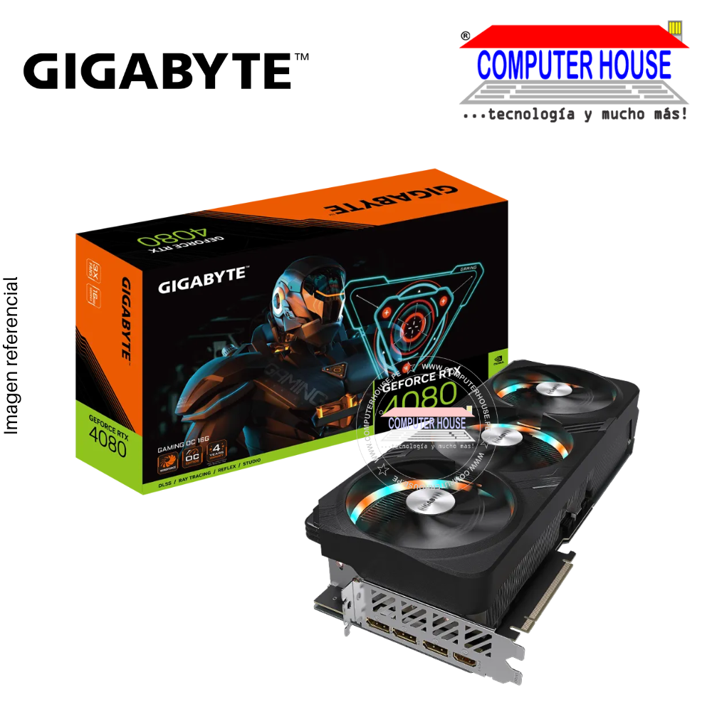 Tarjeta de video Gigabyte RTX4080 16GB Gaming OC, GDDR6X, PCI-E 4.0, GeForce