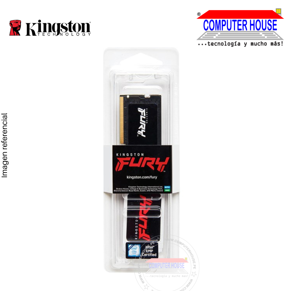 Memoria RAM DDR5 SODIMM KINGSTON 16GB, 4800Mhz, Fury Impact.