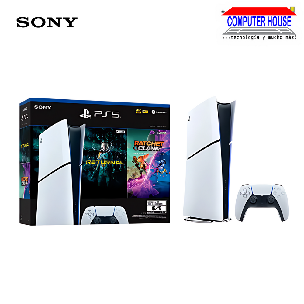 Consola PS5, SONY PlayStation, Slim Standard Edition Bundle 1TB SSD