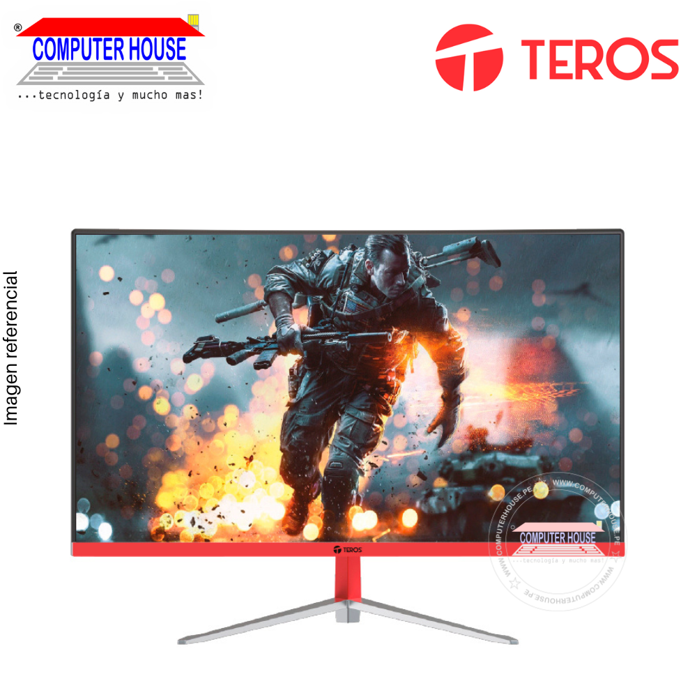 Teros 23.8" TE-2470G Gamer Monitor, Curved, 1920x1080 FHD, 165Hz, 1Ms, 1xDisplayPort/1xHDMI/1xUSB-A/1xAudioJack.