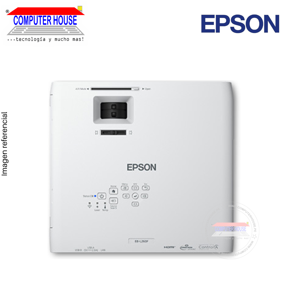 EPSON PowerLite L260F Projector, 4600 Lumens, 1920x1080, 3LCD, HDMI/VGA.