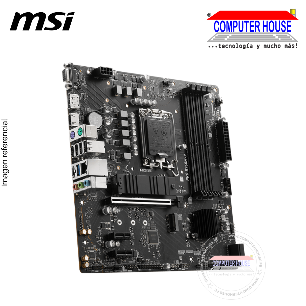 Motherboard MSI  PRO B760M-P DDR5, Chipset Intel B760, LGA1700, HDMI, DP, VGA, mATX.