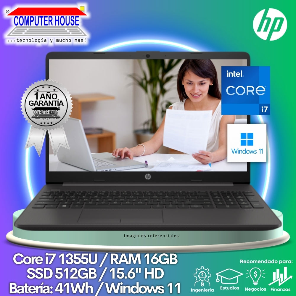 Laptop HP 250 G10, Core i7-1355U, RAM 16GB, SSD 512GB, 15.6