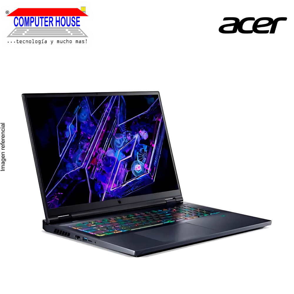 Laptop ACER Predator, Core i9-14900HX, RAM 32GB DDR5, SSD 1TB, Video RTX4090 16GB, 18″ WQXGA 240Hz, Teclado en Inglés, Windows 11.