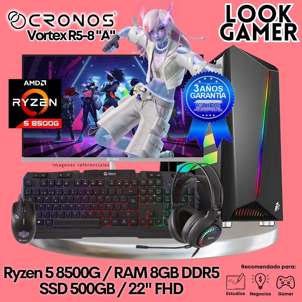 PC Look Gamer CRONOS Vortex R5-8 