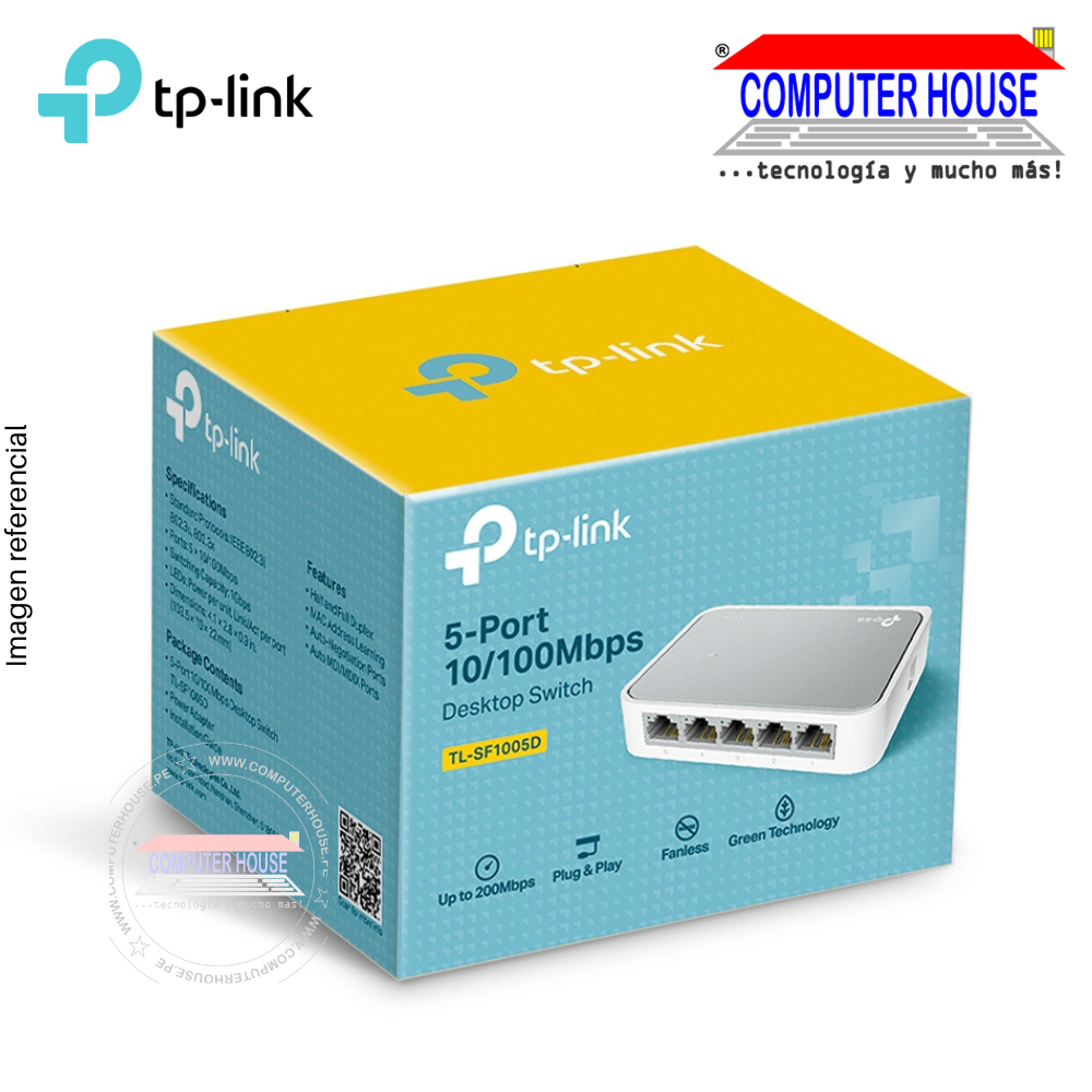 TP-LINK TL-SF1005D, Switch 5 puertos 10/100Mbps