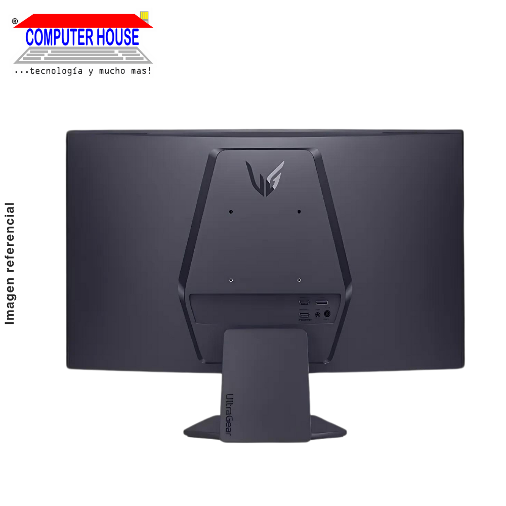 LG 27" UltraGear 27GS60QC-B Gamer Monitor, VA, 1MS, 180Hz, FHD (2560X1440), Curved (1000R) QHD, HDMIx2/DP/HP-OUT 