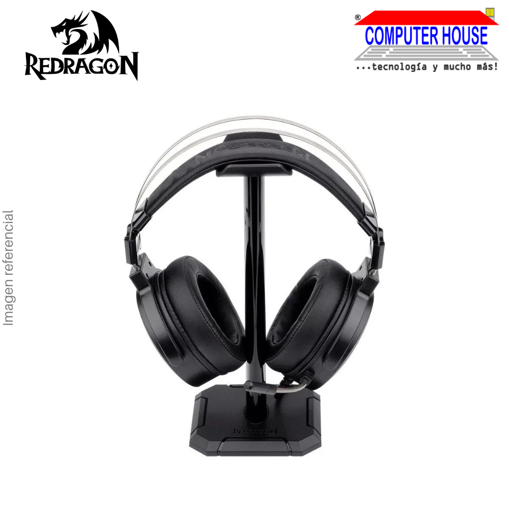 REDRAGON H320 Lamia Wired Headset, 7.1 Sound, Includes Stand, RGB, Black.