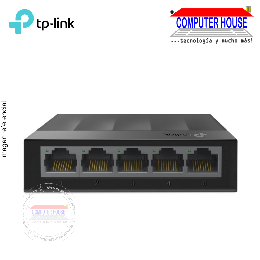 TP-LINK LS1005G, Switch Gigabit 5 puertos 10/100/1000 Mbps.