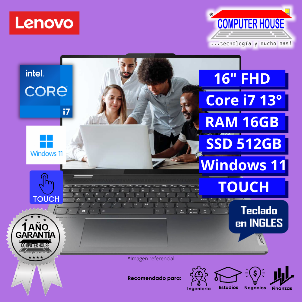 Laptop LENOVO Yoga 7, Core i7-1355U, RAM 16GB, SSD 512GB, 16