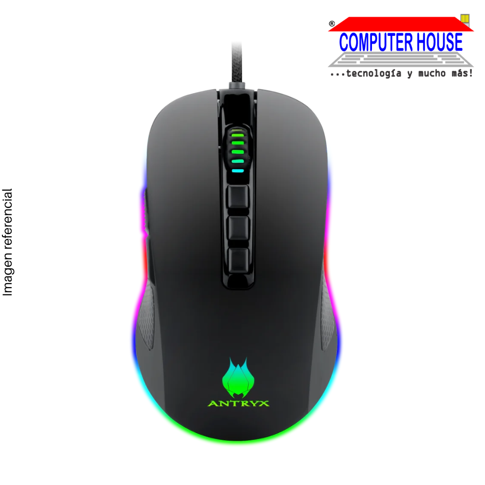 MOUSE GAMING ANTRYX CHROME STORM KURTANA DPI 12400, RGB (AGM-6200K)