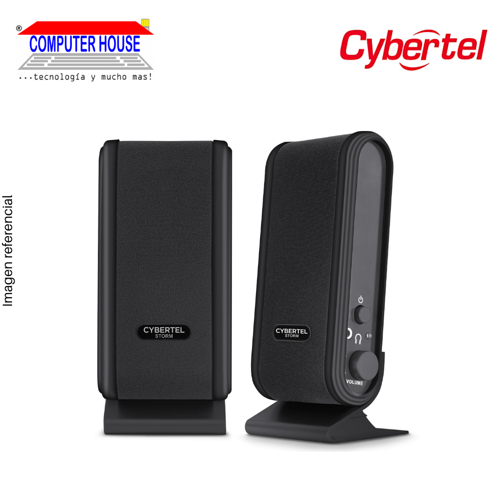 Parlantes 2.0 Cybertel S201 Storm, RMS: 6W, USB + 3.5mm.