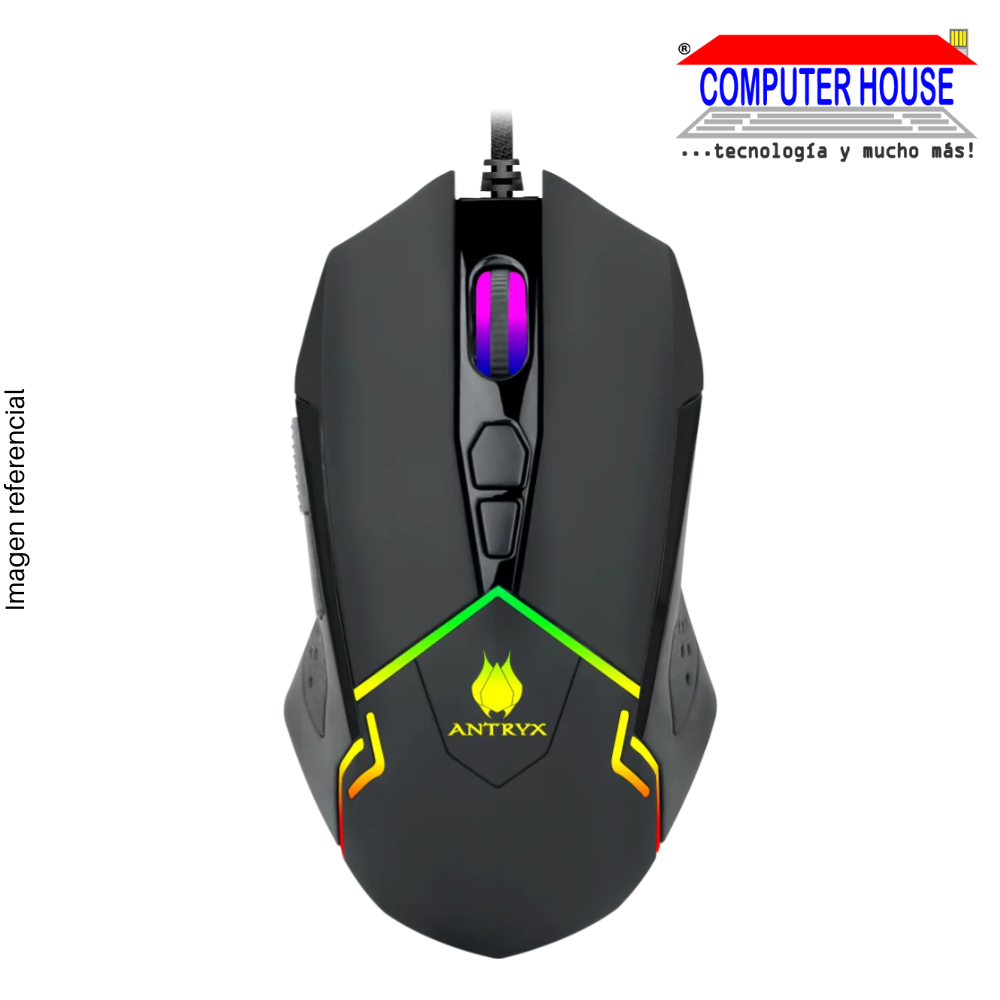 GAMING MOUSE ANTRYX CHROME STORM ASKALON DPI 12400, RGB (AGM-6100K) 