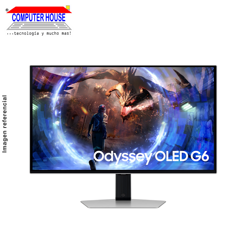 SAMSUNG 27" Odyssey OLED G6 Gamer Monitor, QHD, 360Hz, 0.03MS (2560x1440) HDMI(2)/DP/HP_OUT/USB 