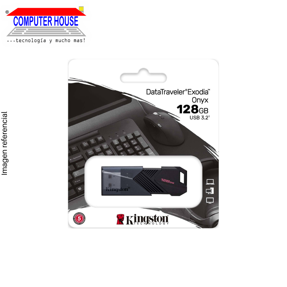 KINGSTON USB Flash Drive 128GB, DTX Exodia Onyx, USB-A 3.2.