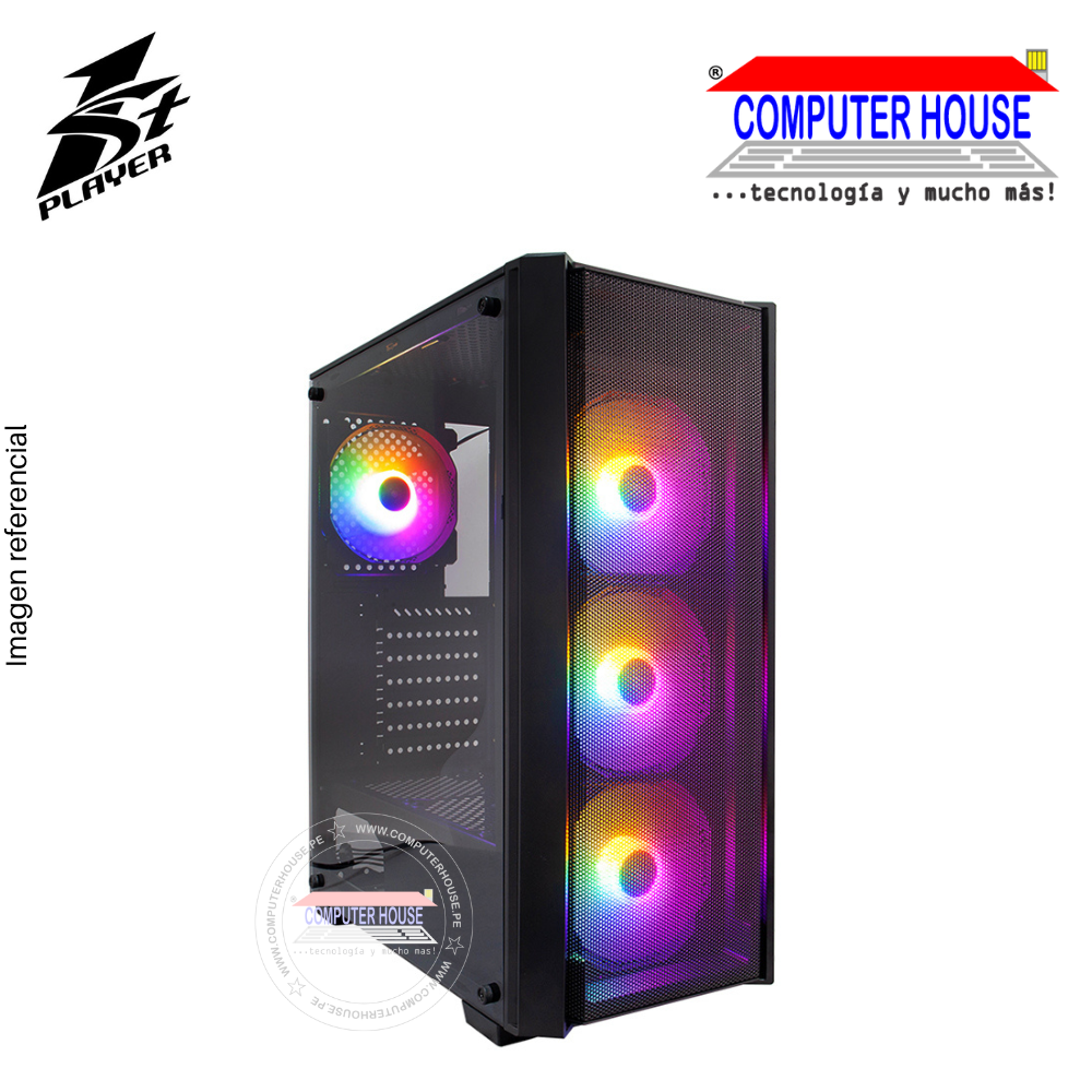 Case 1St Player V4G FIRE DANCING, Liquid Cooling Support (Fans are optional)