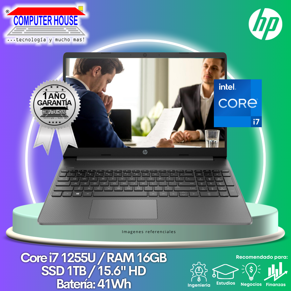 Laptop HP 15-DY5011LA, Core i7-1255U, RAM 16GB, SSD 1TB, 15.6″ HD, FreeDos.