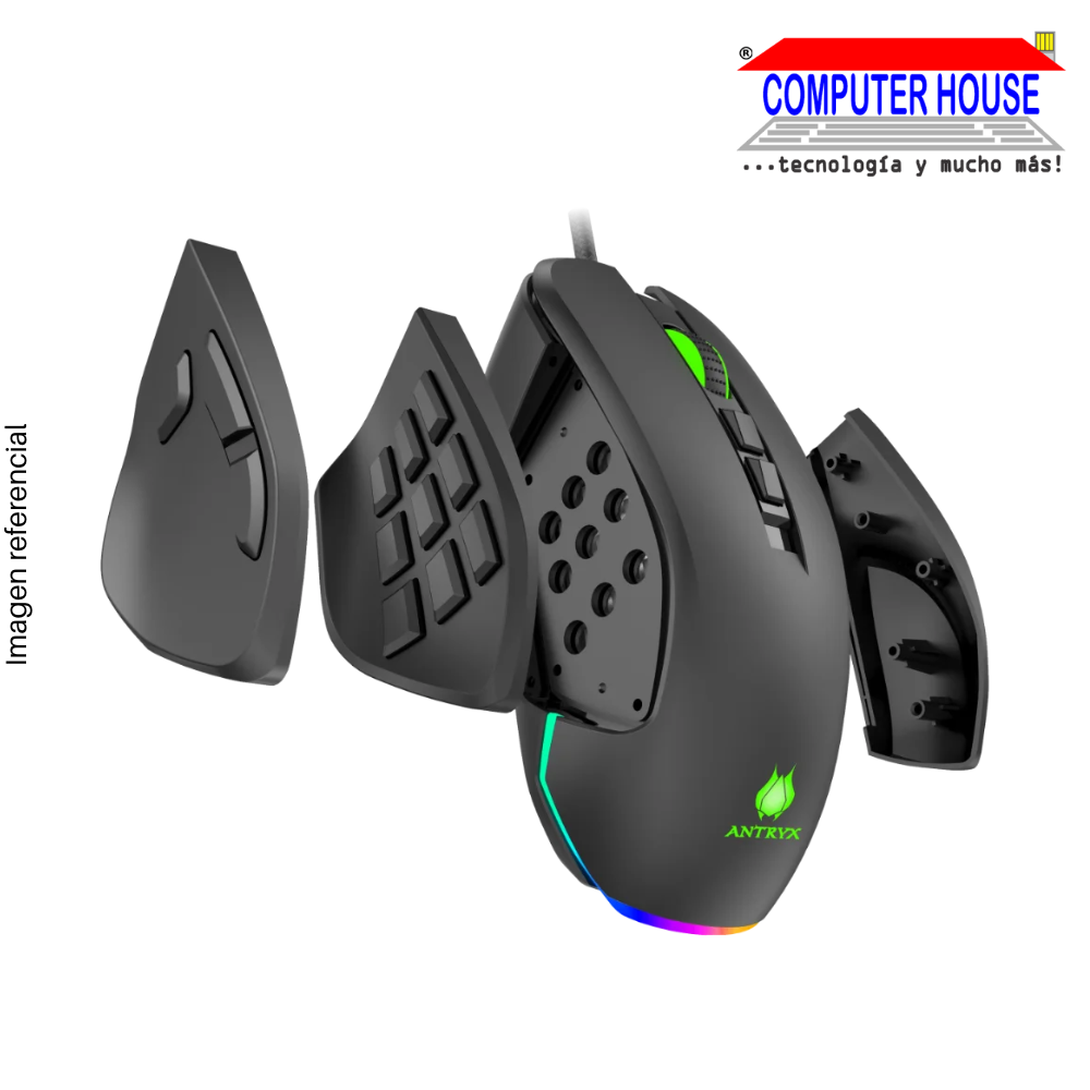 GAMING MOUSE ANTRYX CHROME STORM XCALIBUR DPI 16400, RGB (AGM-CS7500K) 