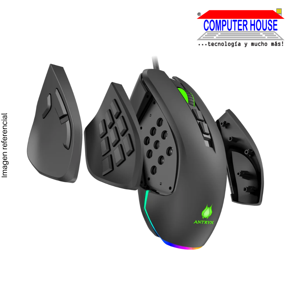 MOUSE GAMING ANTRYX CHROME STORM XCALIBUR DPI 16400, RGB (AGM-CS7500K)